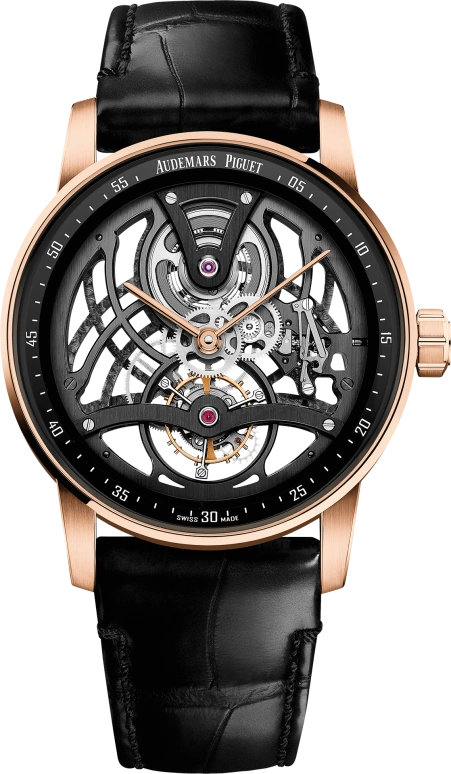 Audemars Piguet,CODE 11.59 41mm,41mm,Rose Gold,Black,Rose,Handwound,Tourbillon,Skeleton,26600OR,26600OR.OO.D002CR.01