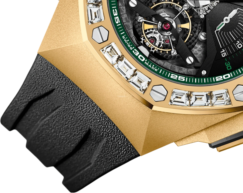 Audemars Piguet,Royal Oak Concept 44mm,44mm,Ceramic,Yellow Gold,Skeleton,Grey,Handwound,Chronograph,Tourbillon,Minute Repeater,26593BA,26593BA.ZZ.D002CA.01