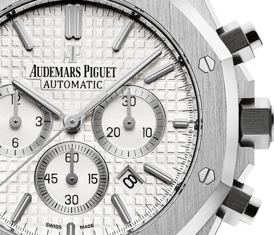 Audemars Piguet,Royal Oak 41mm,41mm,Stainless Steel,Silver,White,Automatic,Chronograph,Day,26320ST,26320ST.OO.1220ST.02