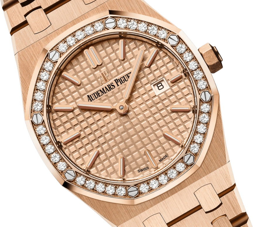 Audemars Piguet,Royal Oak 33mm,33mm,Pink Gold,Pink,Quartz,Day,In-house Caliber,67651OR,67651OR.ZZ.1261OR.03