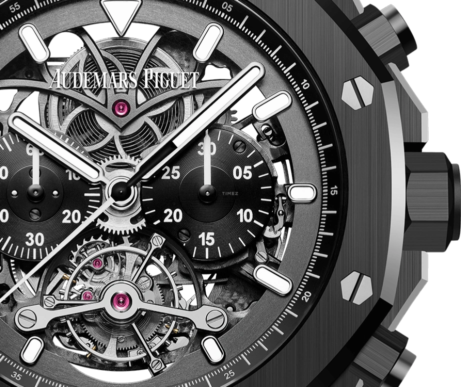 Audemars Piguet,Royal Oak 44mm,44mm,Titanium,Ceramic,Skeleton,Handwound,Chronograph,Tourbillon,26343CE,26343CE.OO.1247CE.01