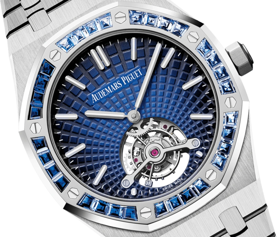 Audemars Piguet,Royal Oak 41mm,41mm,Platinum,Blue,Handwound,Tourbillon,70hours,26521PT,26521PT.YY.1220PT.01