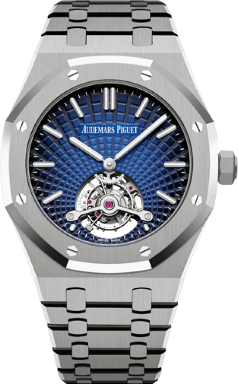 Audemars Piguet,Royal Oak 41mm,41mm,Titanium,Blue,Handwound,Tourbillon,70hours,26522TI,26522TI.OO.1220TI.01