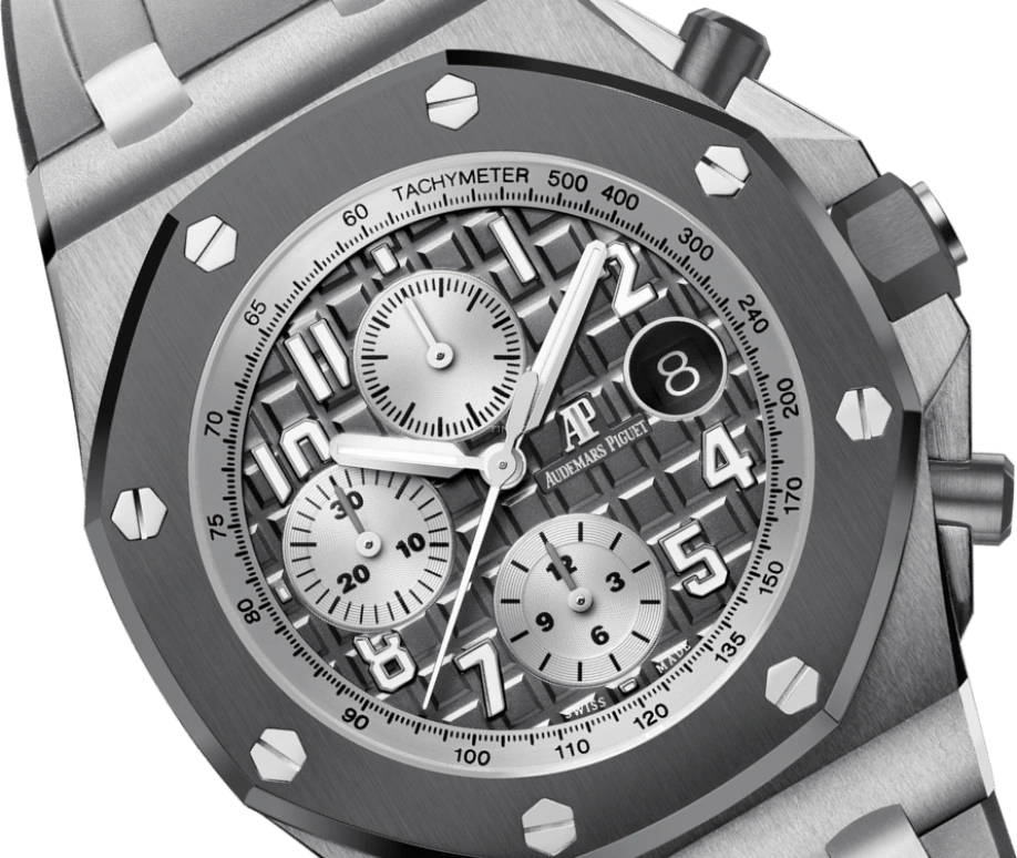 Audemars Piguet,Royal Oak Offshore 42mm,42mm,Titanium,Ceramic,Grey,Automatic,Chronograph,Day,26470IO,26470IO.OO.A006CA.01