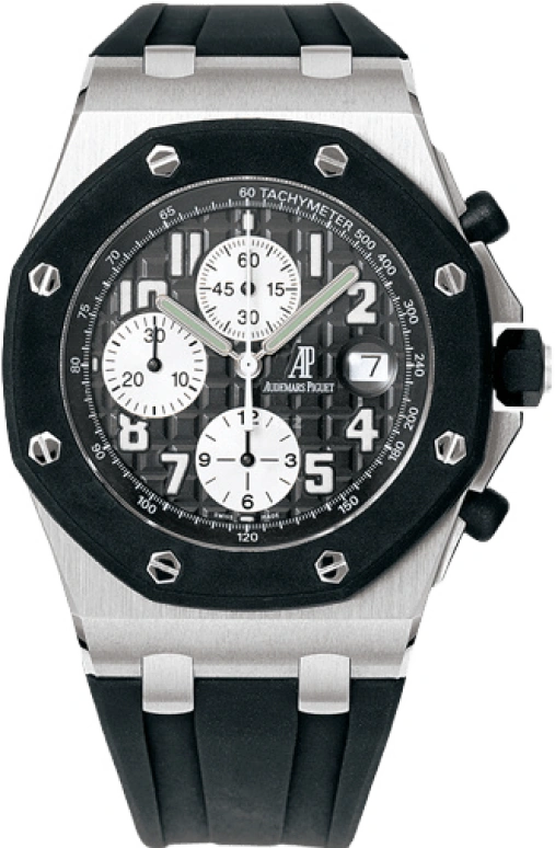 Audemars Piguet,Royal Oak Offshore 42mm,42mm,Rubber,Stainless Steel,Grey,Automatic,Chronograph,Day,25940SK,25940SK.OO.D002CA.01
