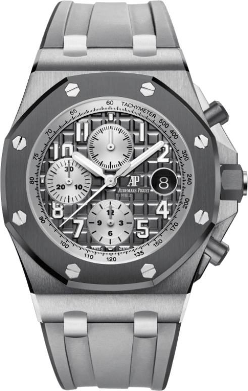 Audemars Piguet,Royal Oak Offshore 42mm,42mm,Titanium,Ceramic,Grey,Automatic,Chronograph,Day,26470IO,26470IO.OO.A006CA.01