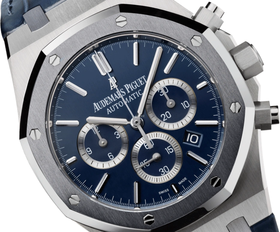 Audemars Piguet,Royal Oak 41mm,41mm,Platinum,Blue,Automatic,Chronograph,Day,26325PL,26325PL.OO.D310CR.01