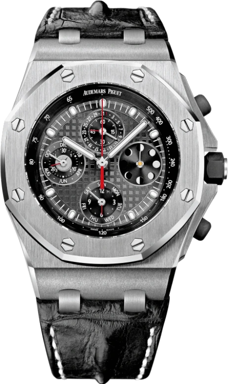 Audemars Piguet,Royal Oak Offshore 42mm,42mm,Titanium,Black,Automatic,Chronograph,Moonphase,Perpetual Calendar,Leap Year,38hours,In-house Caliber,26209TI,26209TI.OO.D101CR.01