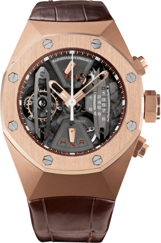 Audemars Piguet,Royal Oak Concept 44mm,44mm,Rose Gold,Skeleton,Black,Handwound,Chronograph,Power Reserve Indicator,Tourbillon,Function Selector,237hours,In-house Caliber,26223OR,26223OR.OO.D099CR.01