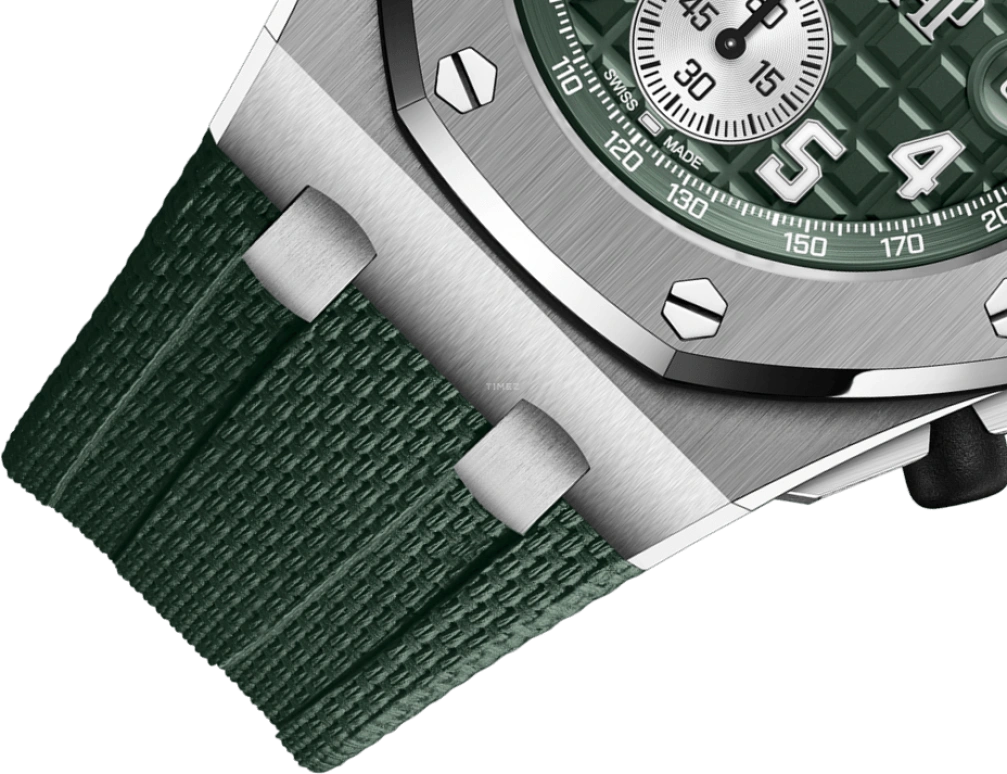 Audemars Piguet,Royal Oak Offshore 42mm,42mm,Titanium,Green,Automatic,Chronograph,Day,26238TI,26238TI.OO.A056CA.01