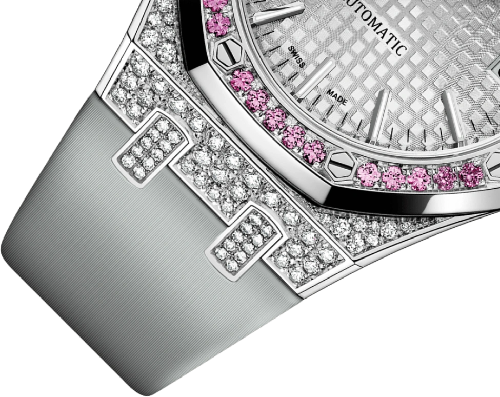 Audemars Piguet,Royal Oak 37mm,37mm,White Gold,Silver,Automatic,Day,60hours,15452BC,15452BC.ZY.D007VE.01