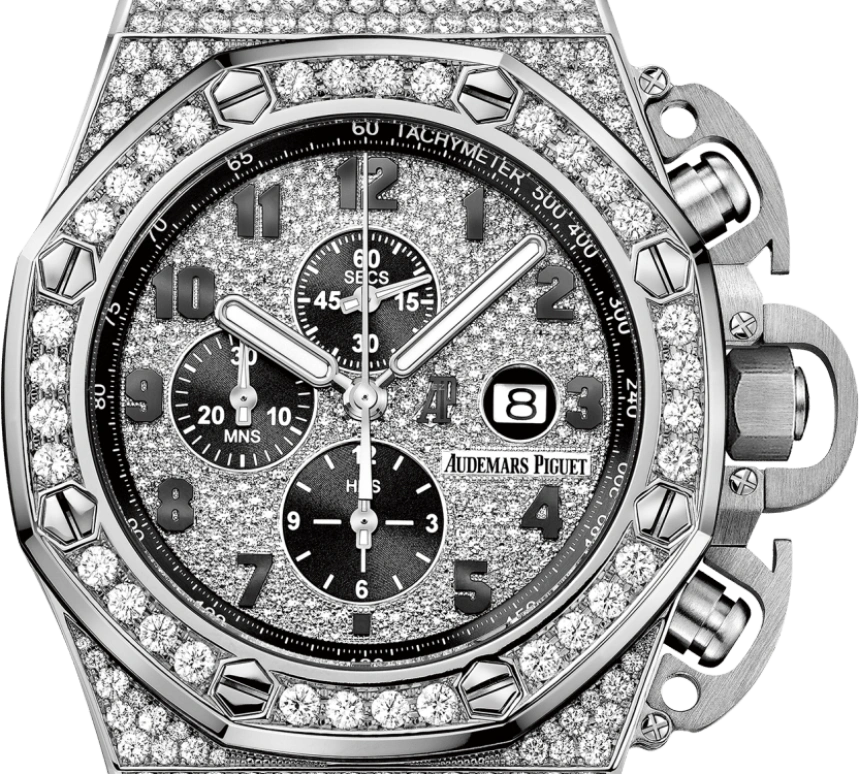 Audemars Piguet,Royal Oak Offshore 48mm,48mm,White Gold,Silver,Black,Automatic,Chronograph,Day,26215BC,26215BC.ZZ.A101CR.01