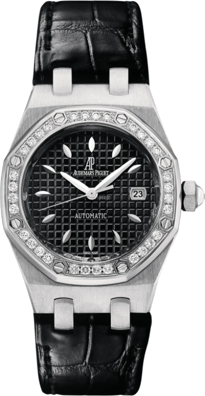 Audemars Piguet,Royal Oak 33mm,33mm,Stainless Steel,Black,Automatic,Day,40hours,77321ST,77321ST.ZZ.D002CR.01