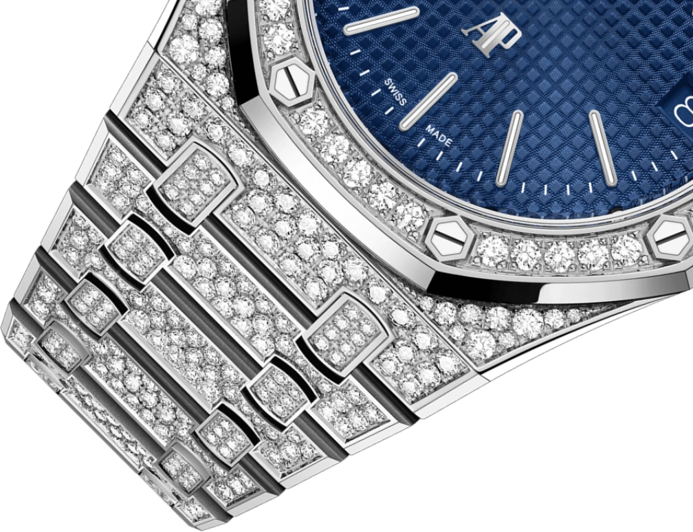 Audemars Piguet,Royal Oak 39mm,39mm,White Gold,Blue,Automatic,Day,55hours,16202BC,16202BC.ZZ.1241BC.02