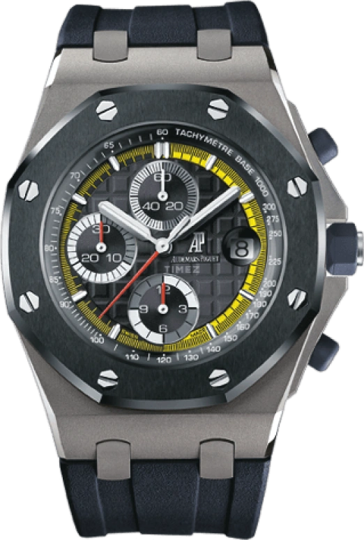 Audemars Piguet,Royal Oak Offshore 42mm,42mm,Titanium,Ceramic,Grey,Automatic,Chronograph,Day,26207IO,26207IO.OO.A002CA.01