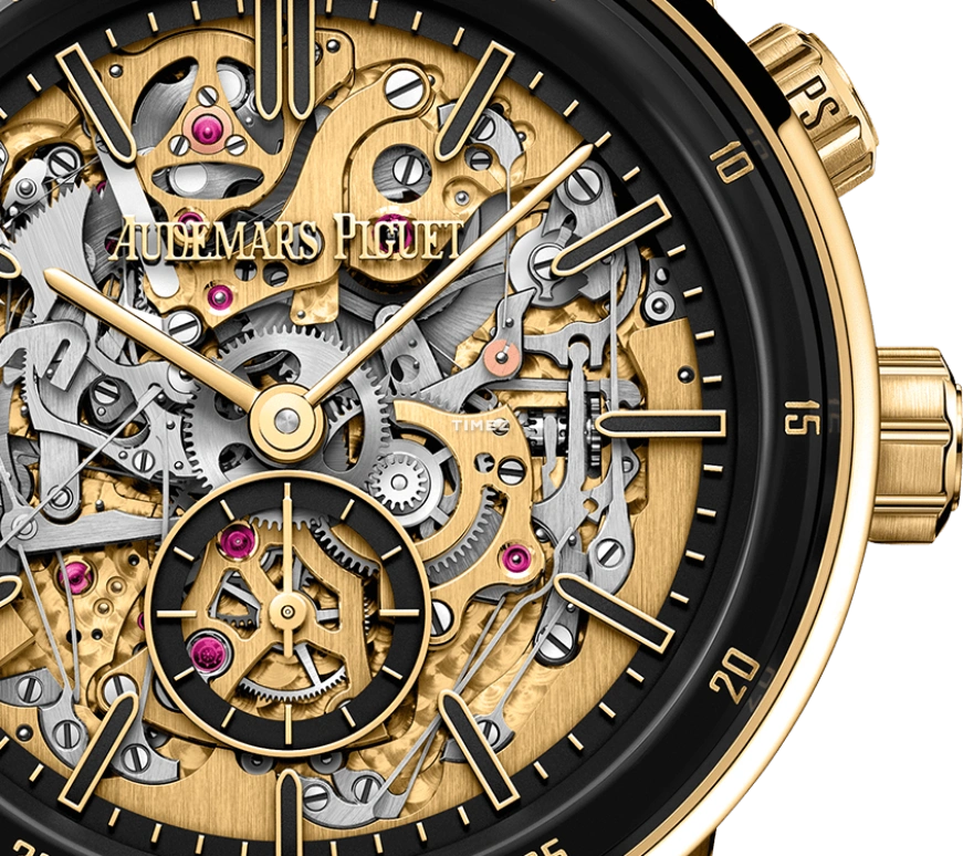 Audemars Piguet,CODE 11.59 41mm,41mm,Ceramic,Yellow Gold,Skeleton,Gold,Handwound,Minute Repeater,Grande Sonnerie,Petite Sonnerie,26397QA,26397QA.OO.D002KB.01
