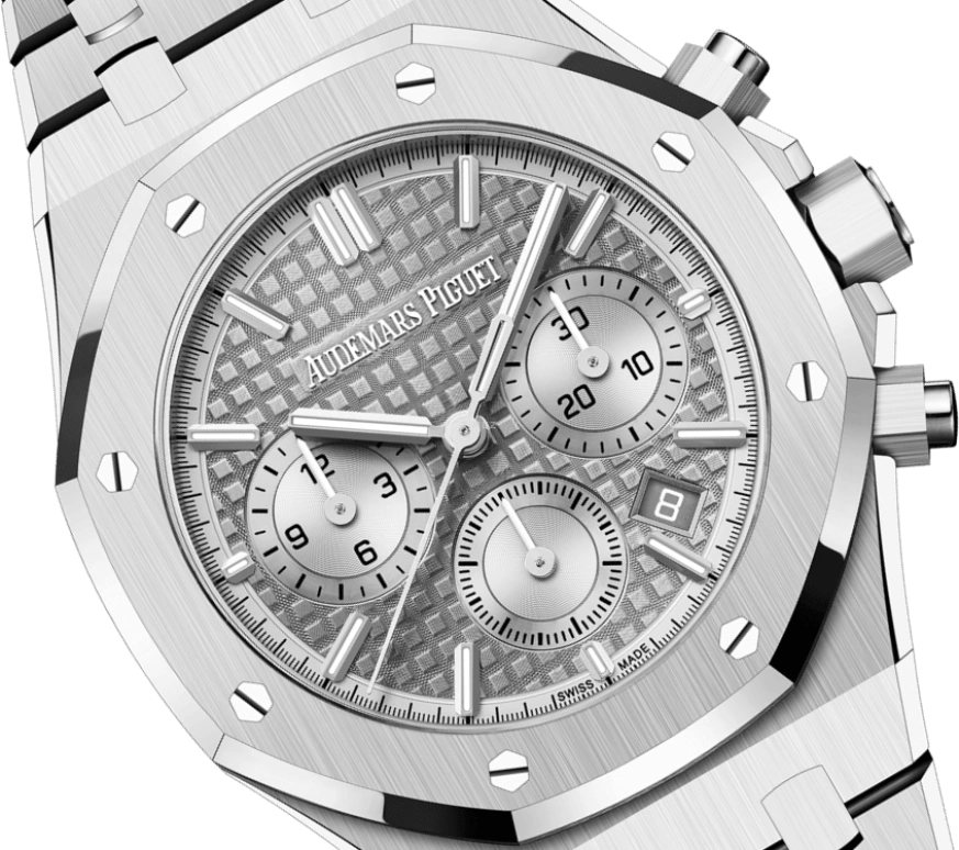 Audemars Piguet,Royal Oak 38mm,38mm,Stainless Steel,Grey,Automatic,Chronograph,Day,26715ST,26715ST.OO.1356ST.02
