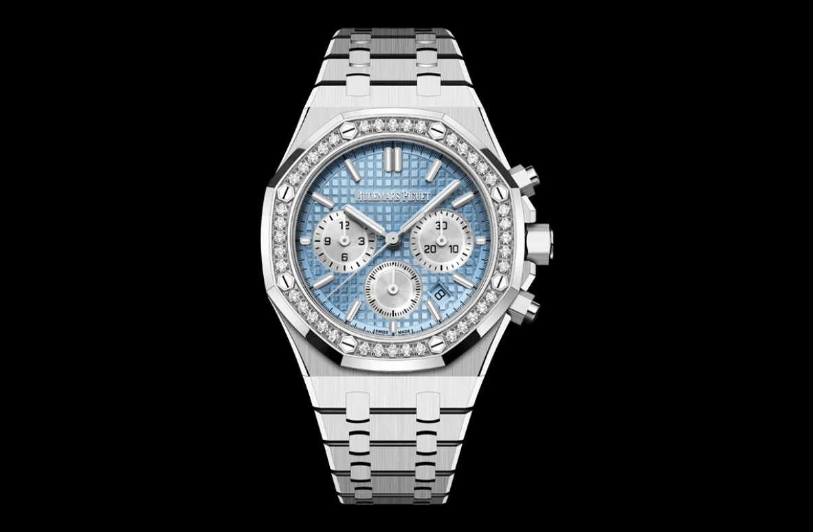 Audemars Piguet,Royal Oak 38mm,38mm,Stainless Steel,Blue,Automatic,Chronograph,Day,26715ST,26715ST.ZZ.1356ST.01