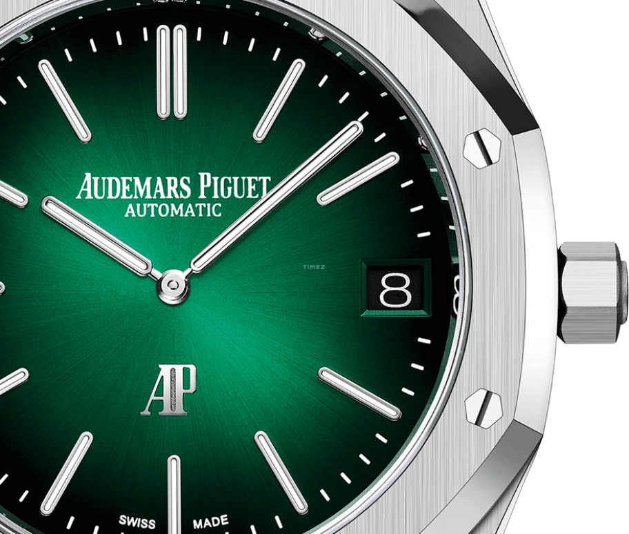 Audemars Piguet,Royal Oak 39mm,39mm,Platinum,Green,Automatic,Day,55hours,16202PT,16202PT.OO.1240PT.01 50th