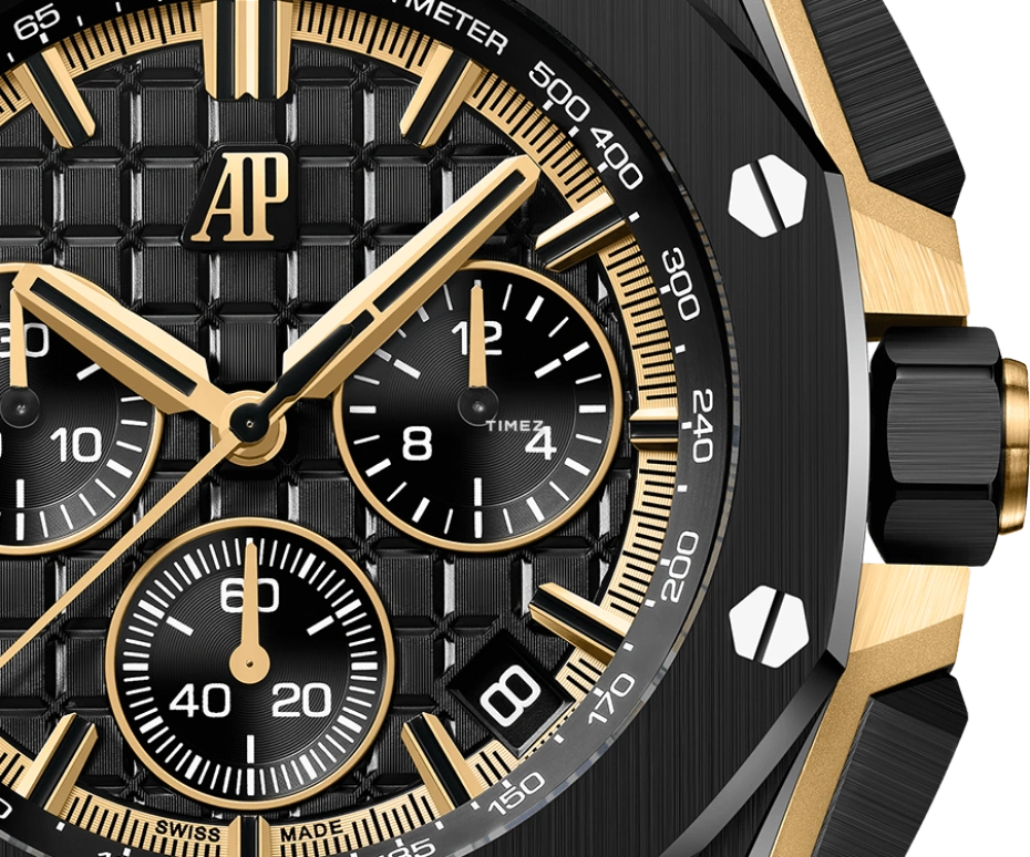 Audemars Piguet,Royal Oak Offshore 43mm,43mm,Ceramic,Yellow Gold,Black,Automatic,Chronograph,Day,Flyback,26420CE,26420CE.OO.A127CR.01