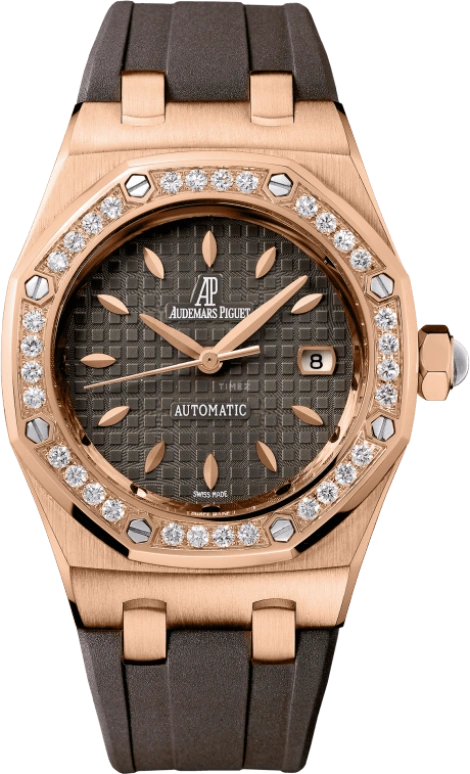 Audemars Piguet,Royal Oak 33mm,33mm,Pink Gold,Brown,Automatic,Day,40hours,77321OR,77321OR.ZZ.D080CA.01