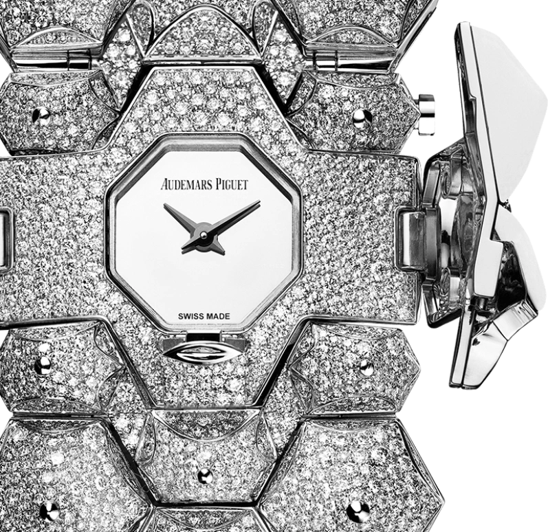 Audemars Piguet,Haute Joaillerie 34mm,34mm,White Gold,Mirror,Quartz,39hours,In-house Caliber,67700BC,67700BC.ZZ.9190BC.01