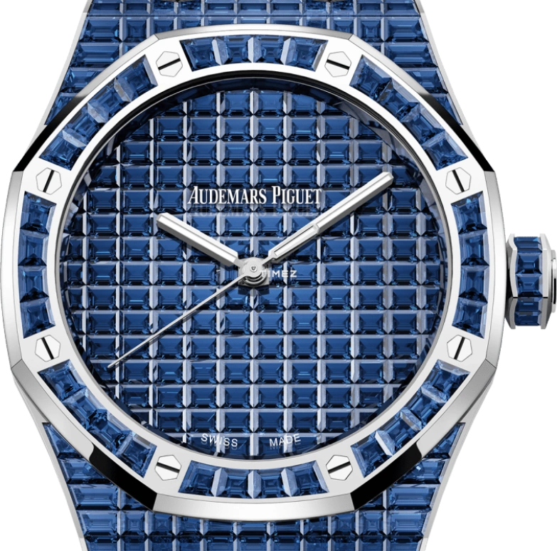 Audemars Piguet,Royal Oak 41mm,41mm,White Gold,Blue,Automatic,70hours,In-house Caliber,15514BC,15514BC.SS.1284BC.01 50th