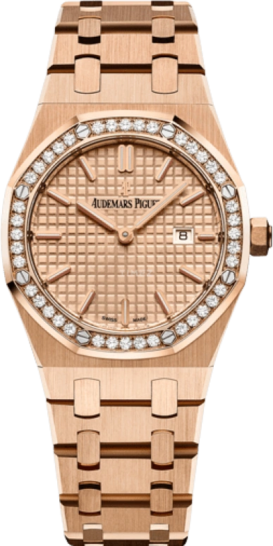 Audemars Piguet,Royal Oak 33mm,33mm,Pink Gold,Pink,Quartz,Day,In-house Caliber,67651OR,67651OR.ZZ.1261OR.03