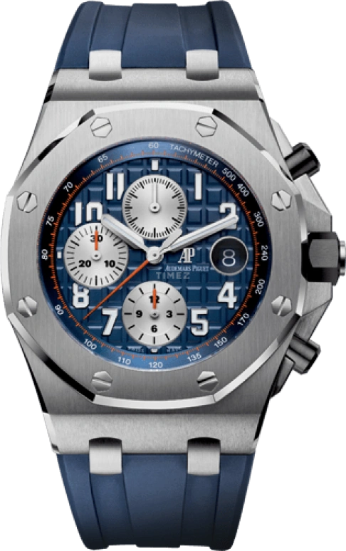 Audemars Piguet,Royal Oak Offshore 42mm,42mm,Ceramic,Stainless Steel,Blue,Automatic,Chronograph,Day,26470ST,26470ST.OO.A027CA.01