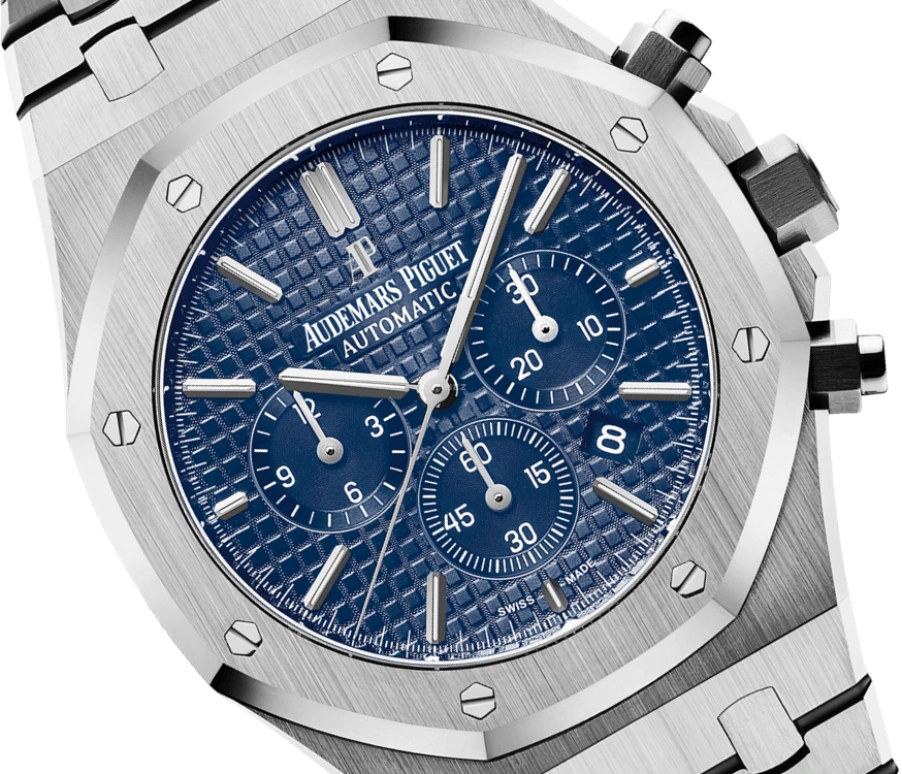 Audemars Piguet,Royal Oak 41mm,41mm,Stainless Steel,Blue,Automatic,Chronograph,Day,26320ST,26320ST.OO.1220ST.03