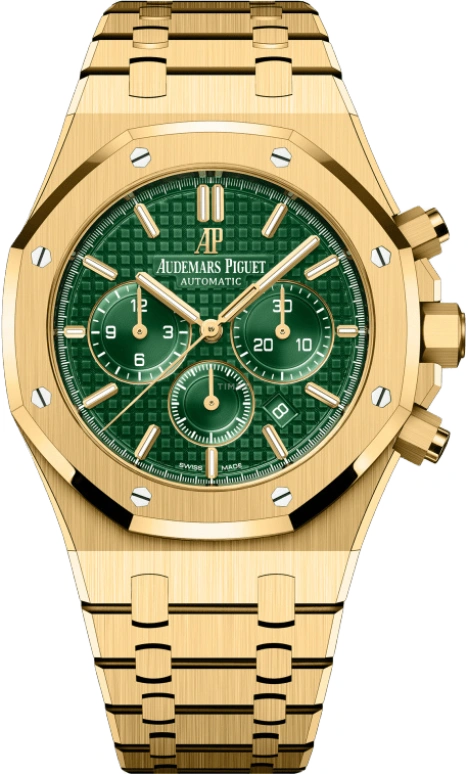 Audemars Piguet,Royal Oak 41mm,41mm,Yellow Gold,Green,Automatic,Chronograph,Day,LeBron James,26331BA,26331BA.OO.1220BA.02