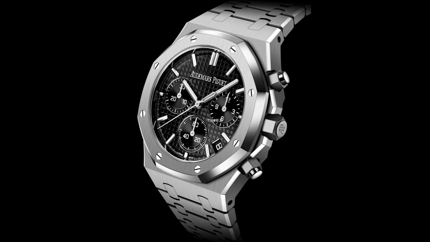 Audemars Piguet,Royal Oak 41mm,41mm,Stainless Steel,Black,Automatic,Chronograph,Day,Flyback,26240ST,26240ST.OO.1320ST.06