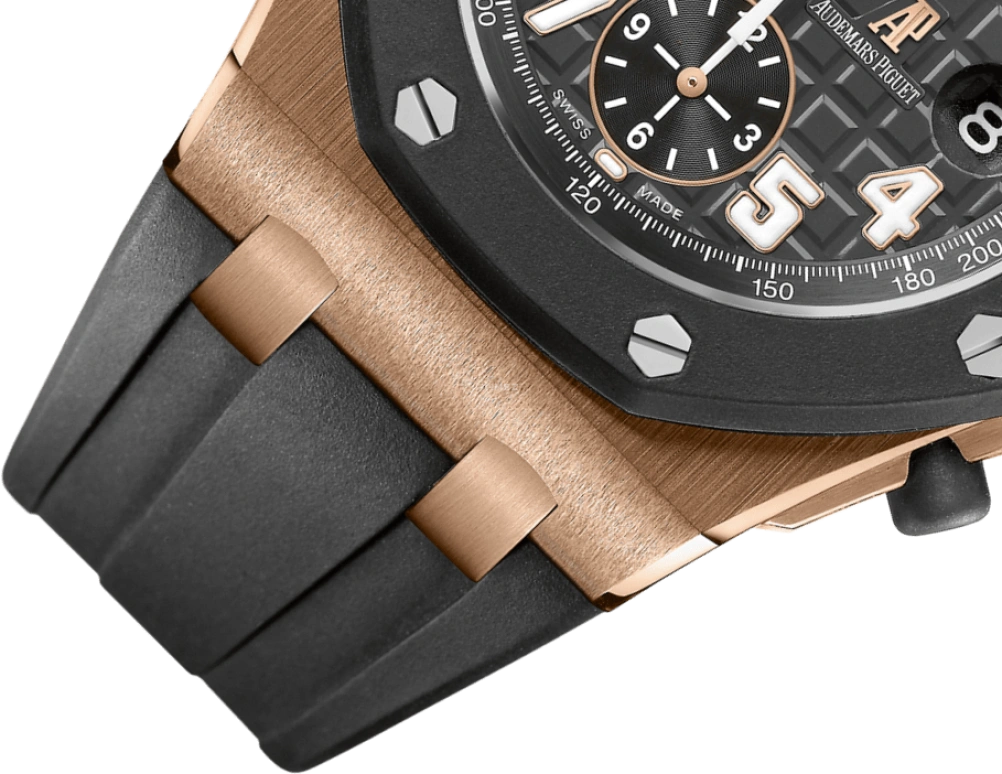 Audemars Piguet,Royal Oak Offshore 42mm,42mm,Pink Gold,Rubber,Grey,Automatic,Chronograph,Day,25940OK,25940OK.OO.D002CA.02