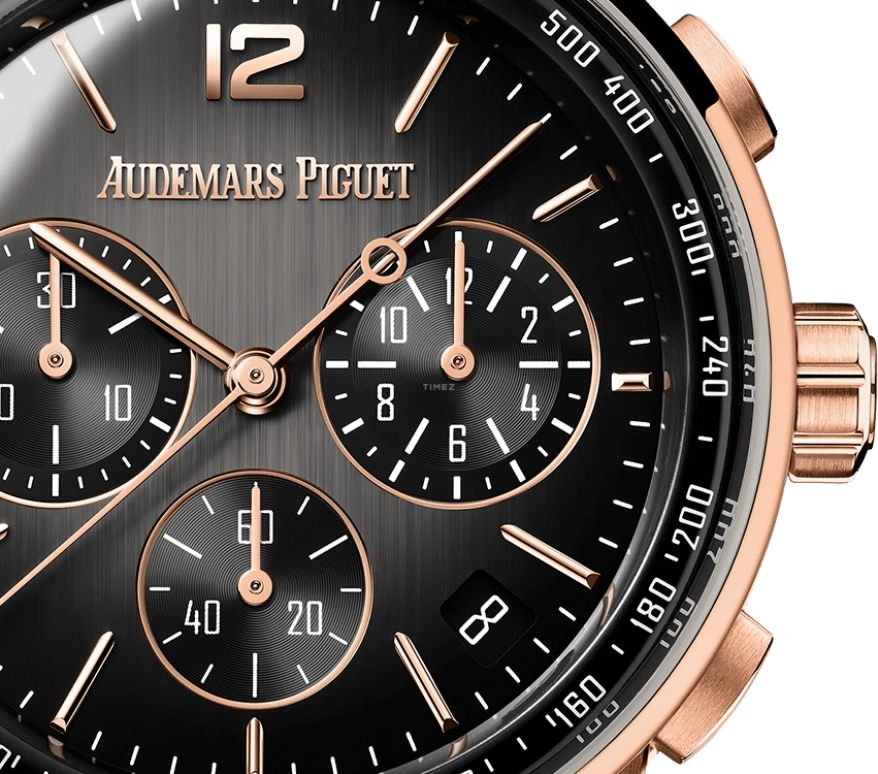 Audemars Piguet,CODE 11.59 41mm,41mm,Pink Gold,Ceramic,Grey,Automatic,Chronograph,Day,Flyback,26393NR,26393NR.OO.A002KB.01