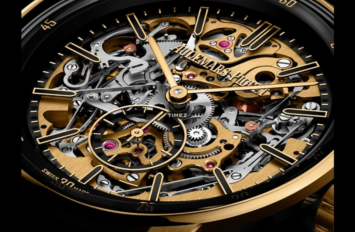 Audemars Piguet,CODE 11.59 41mm,41mm,Ceramic,Yellow Gold,Skeleton,Gold,Handwound,Minute Repeater,Grande Sonnerie,Petite Sonnerie,26397QA,26397QA.OO.D002KB.01