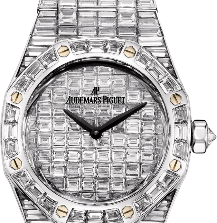 Audemars Piguet,Royal Oak 33mm,33mm,White Gold,Silver,Quartz,In-house Caliber,Sapphire,67606BC,67606BC.ZZ.9179BC.01