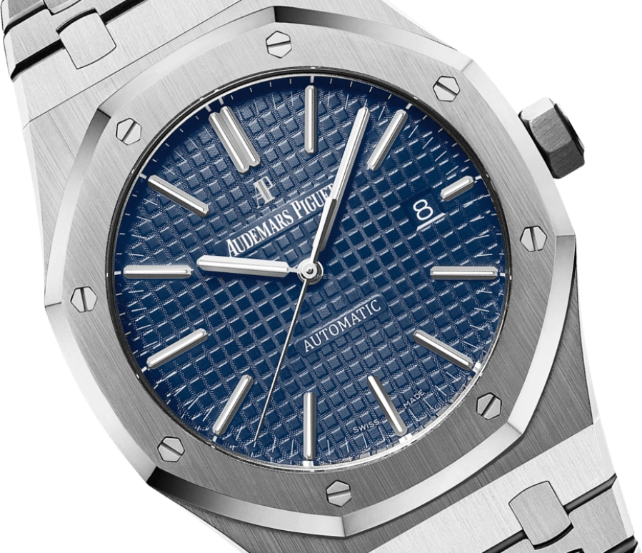 Audemars Piguet,Royal Oak 41mm,41mm,Stainless Steel,Blue,Automatic,Day,60hours,15400ST,15400ST.OO.1220ST.03