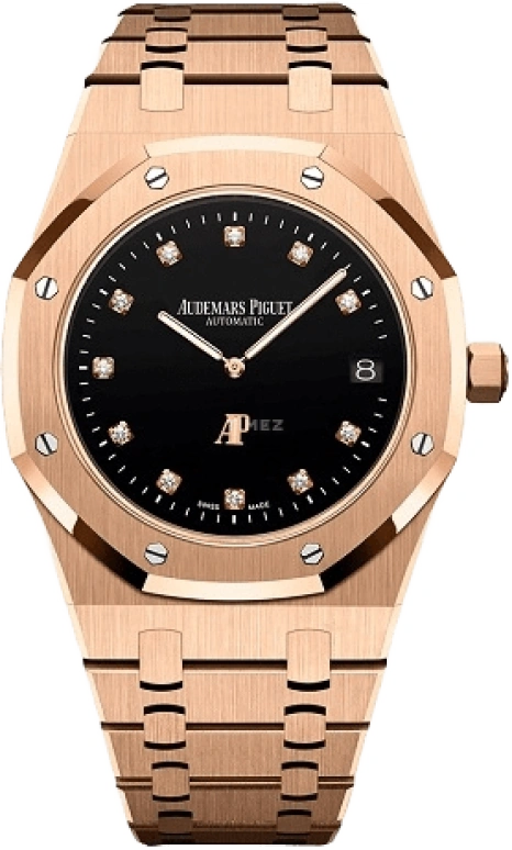 Audemars Piguet,Royal Oak 39mm,39mm,Platinum,Black,Automatic,Day,40hours,15207OR,15207OR.OO.1240OR.01