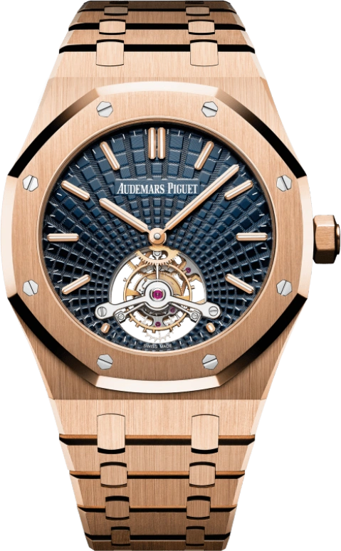 Audemars Piguet,Royal Oak 41mm,41mm,Pink Gold,Blue,Handwound,Tourbillon,70hours,26522OR,26522OR.OO.1220OR.01