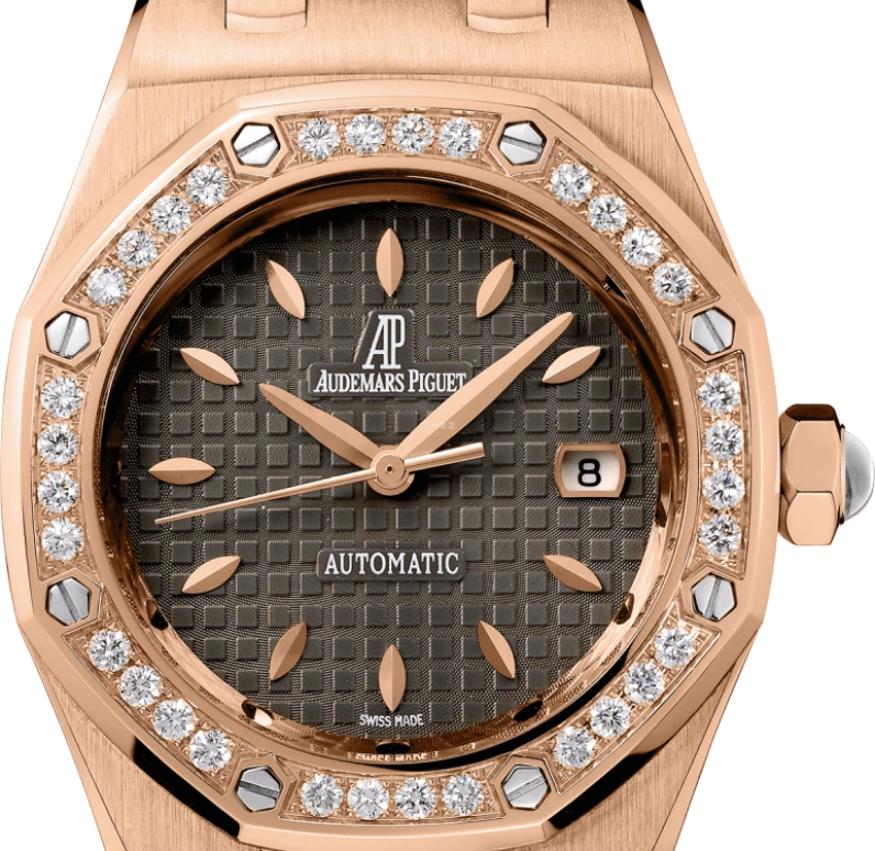 Audemars Piguet,Royal Oak 33mm,33mm,Pink Gold,Brown,Automatic,Day,40hours,77321OR,77321OR.ZZ.D080CA.01