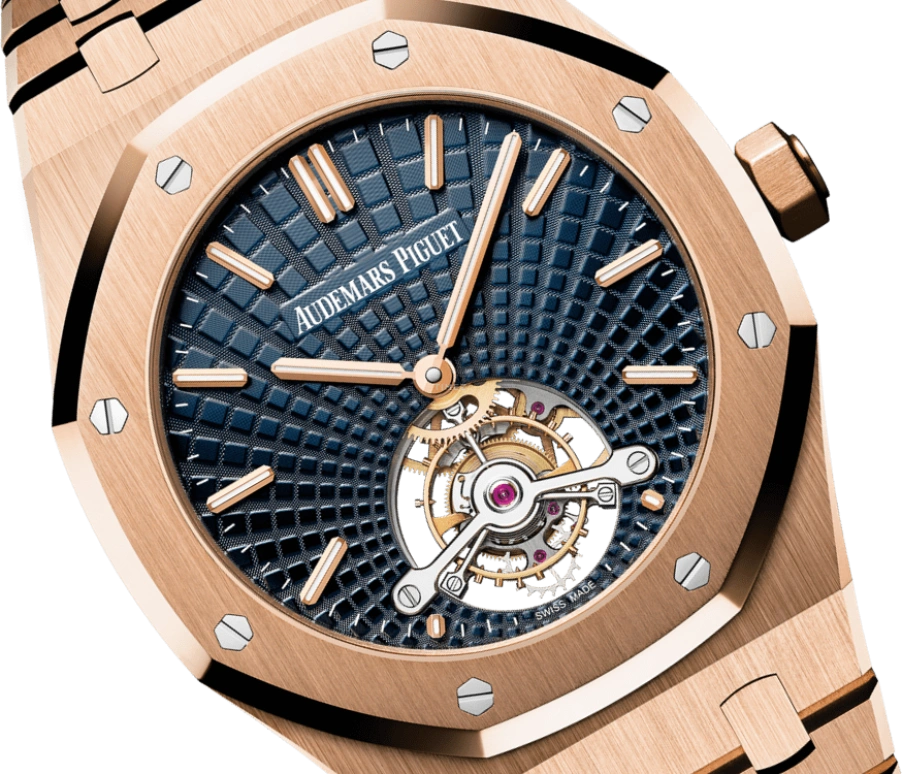 Audemars Piguet,Royal Oak 41mm,41mm,Pink Gold,Blue,Handwound,Tourbillon,70hours,26522OR,26522OR.OO.1220OR.01