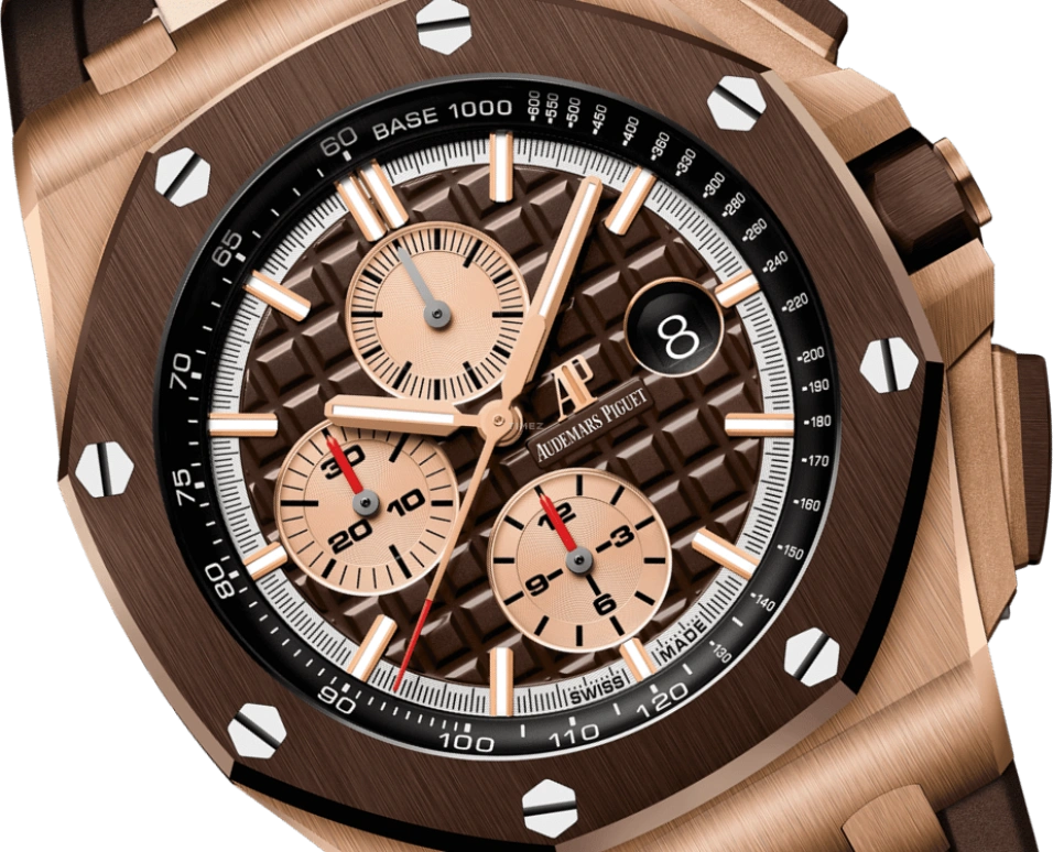 Audemars Piguet,Royal Oak Offshore 44mm,44mm,Pink Gold,Ceramic,Brown,Automatic,Chronograph,Day,LeBron James,26401RO,26401RO.OO.A087CA.01