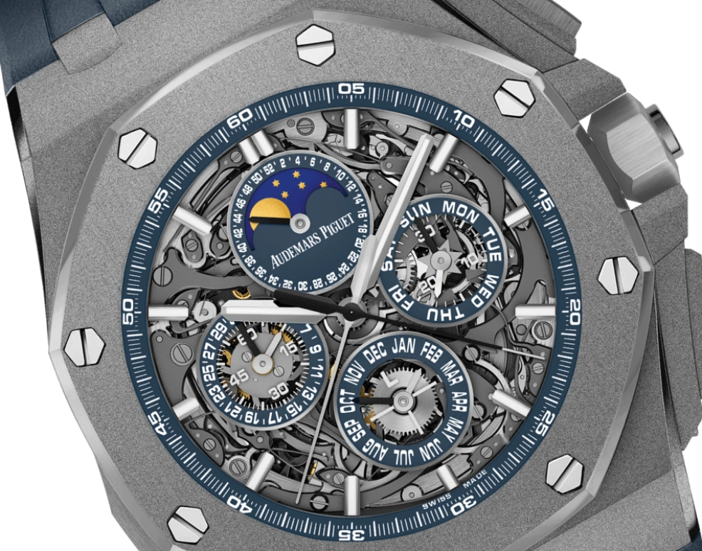 Audemars Piguet,Royal Oak Offshore 44mm,44mm,Titanium,Skeleton,Automatic,Chronograph,Moonphase,Perpetual Calendar,Month,45hours,In-house Caliber,26571TI,26571TI.GG.A027CA.01