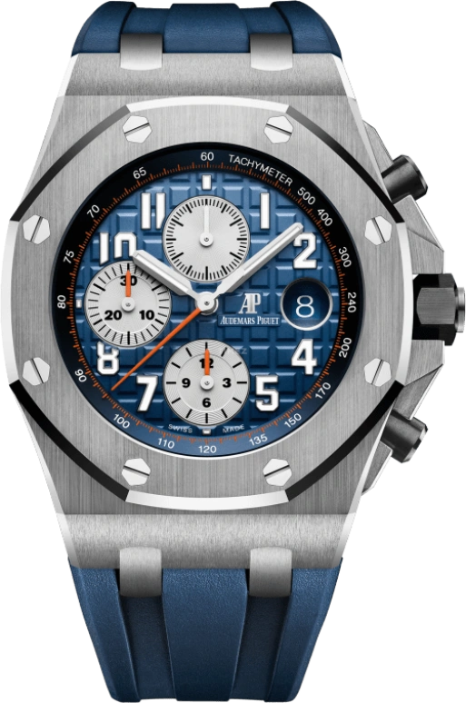 Audemars Piguet,Royal Oak Offshore 42mm,42mm,Ceramic,Stainless Steel,Blue,Automatic,Chronograph,Day,26470ST,26470ST.OO.A027CA.01