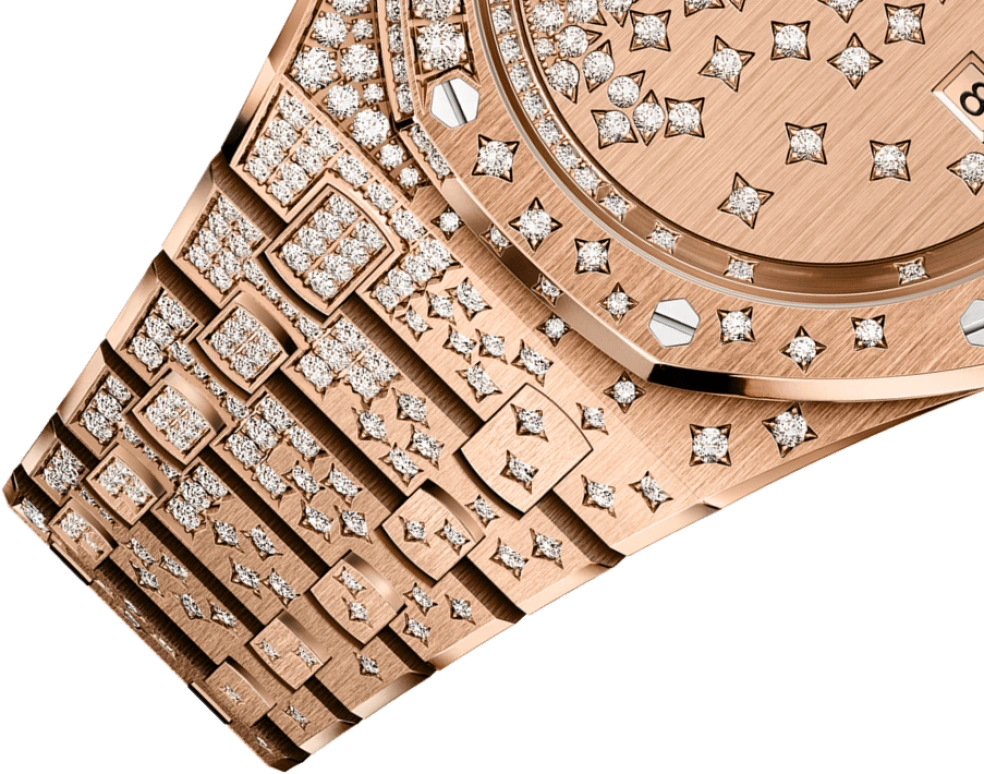 Audemars Piguet,Royal Oak 33mm,33mm,Pink Gold,Pink,Quartz,Day,In-house Caliber,67654OR,67654OR.ZZ.1264OR.01