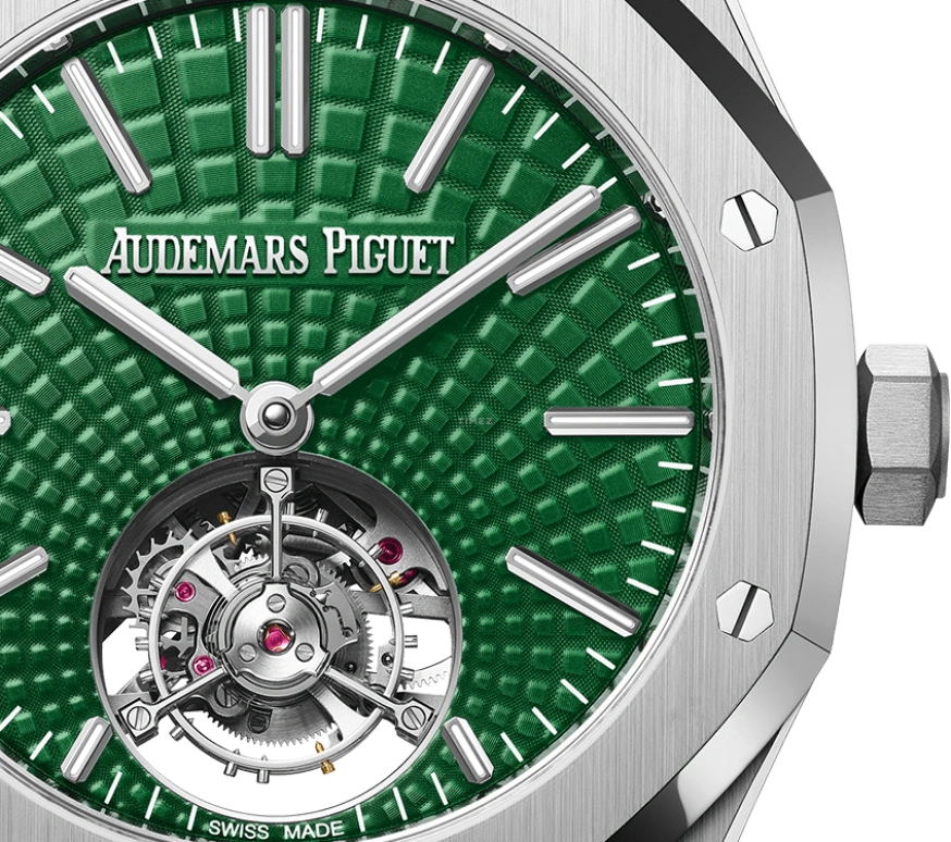 Audemars Piguet,Royal Oak 41mm,41mm,Titanium,Green,Automatic,Tourbillon,65hours,26534TI,26534TI.OO.1220TI.01