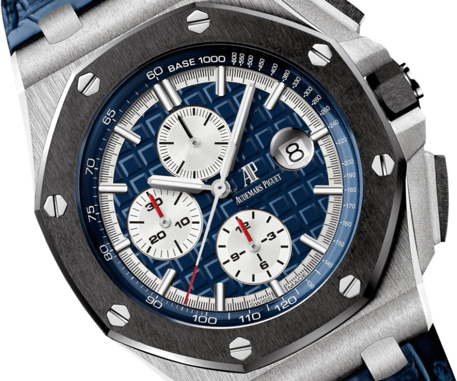 Audemars Piguet,Royal Oak Offshore 44mm,44mm,Ceramic,Platinum,Blue,Automatic,Chronograph,Day,26401PO,26401PO.OO.A018CR.01