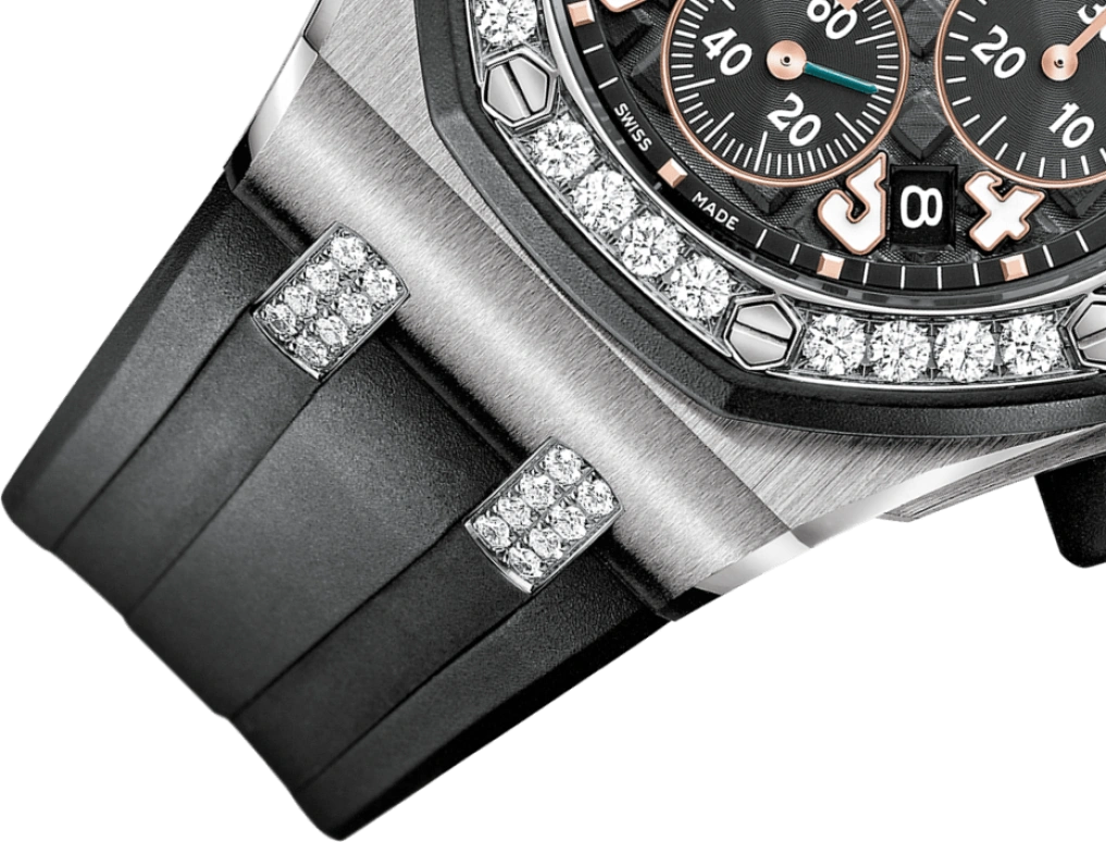 Audemars Piguet,Royal Oak Offshore 37mm,37mm,Rubber,Stainless Steel,Black,Automatic,Chronograph,Day,26211SK,26211SK.ZZ.D002CA.01