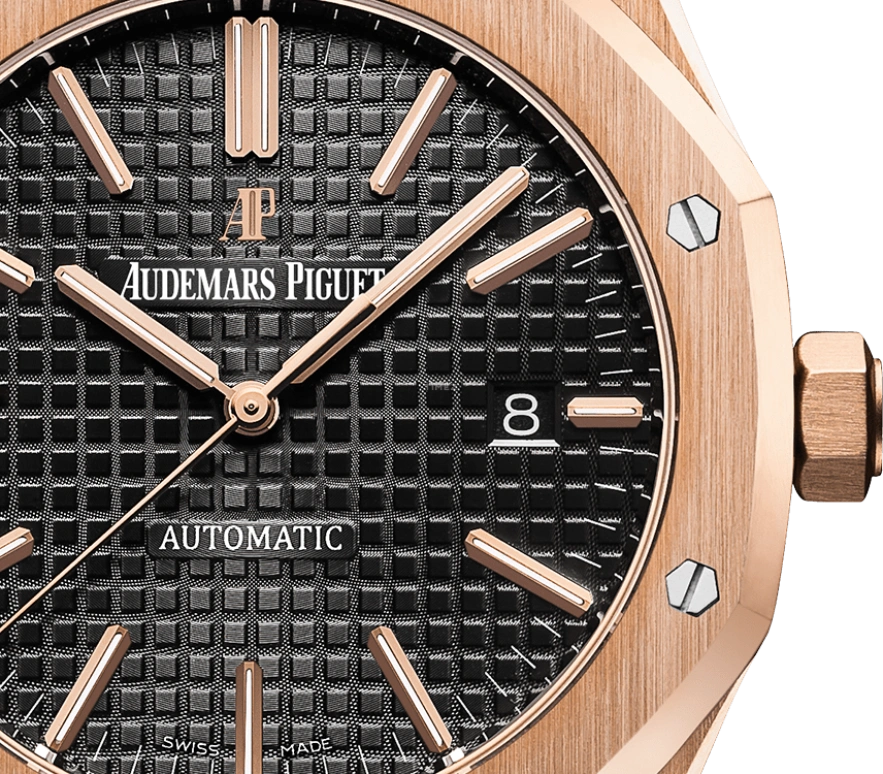 Audemars Piguet,Royal Oak 41mm,41mm,Rose Gold,Black,Automatic,Day,60hours,15400OR,15400OR.OO.D002CR.01