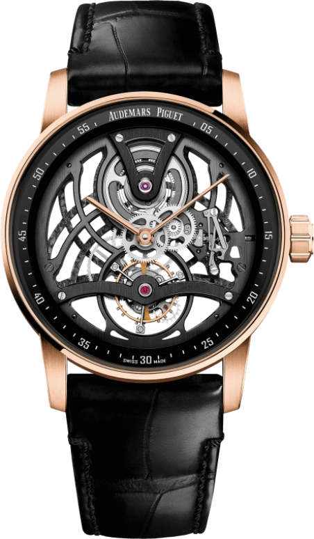 Audemars Piguet,CODE 11.59 41mm,41mm,Rose Gold,Black,Rose,Handwound,Tourbillon,Skeleton,26600OR,26600OR.OO.D002CR.01